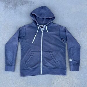 North Face Hoodie Womens X-Large Grey Zip Up Hiking Sweatshirt Sweater